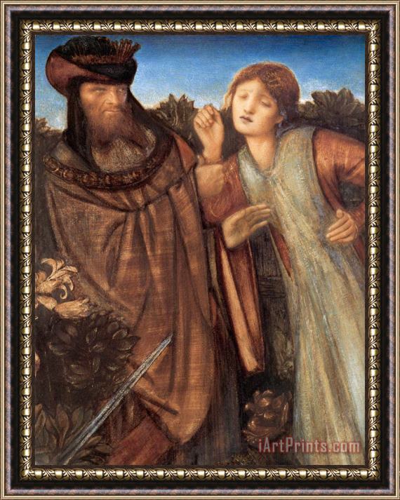 Edward Burne Jones King Mark And La Belle Iseult [detail] Framed Print
